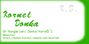 kornel donka business card